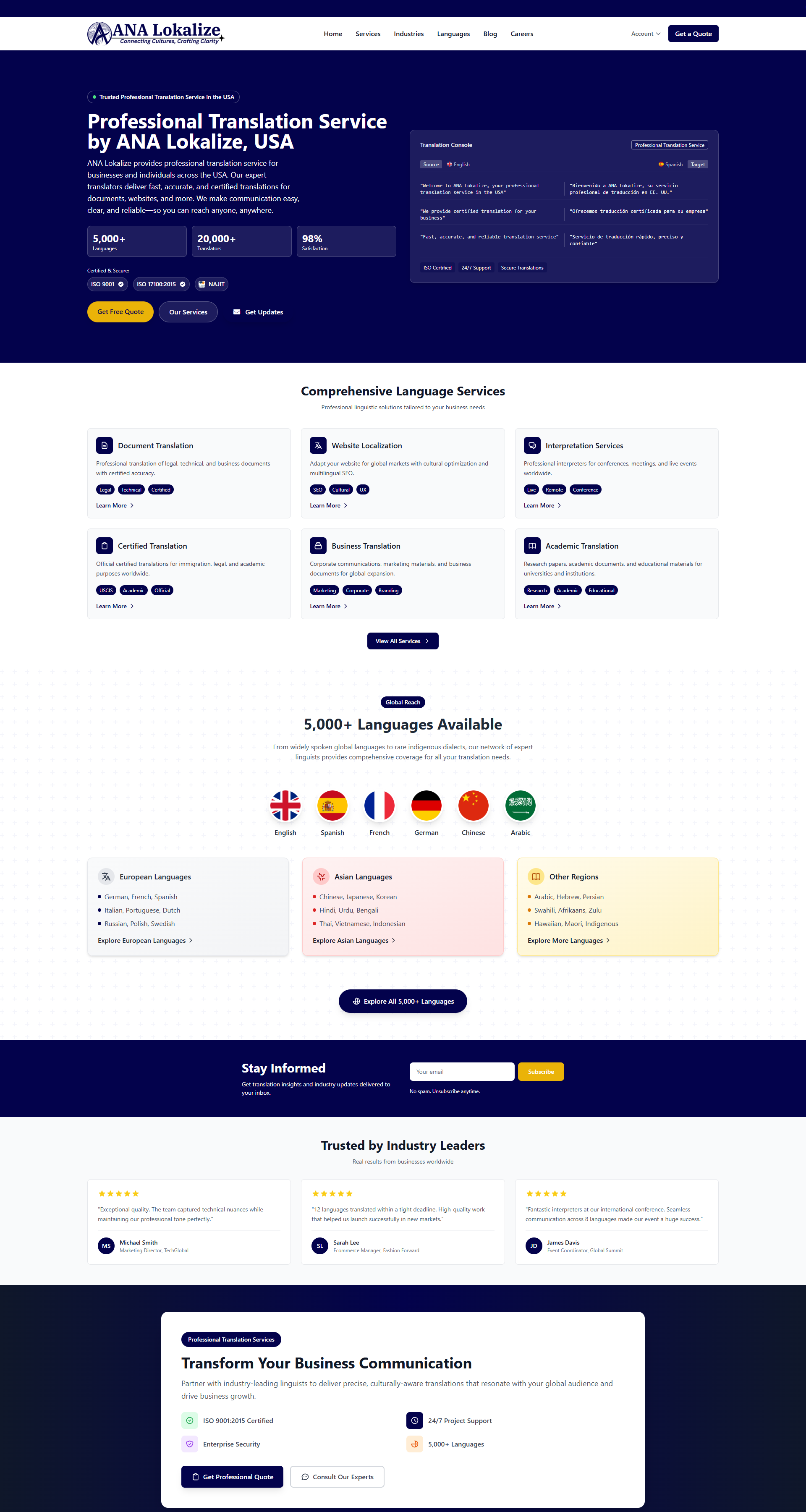 Professional Translation & Localization Platform