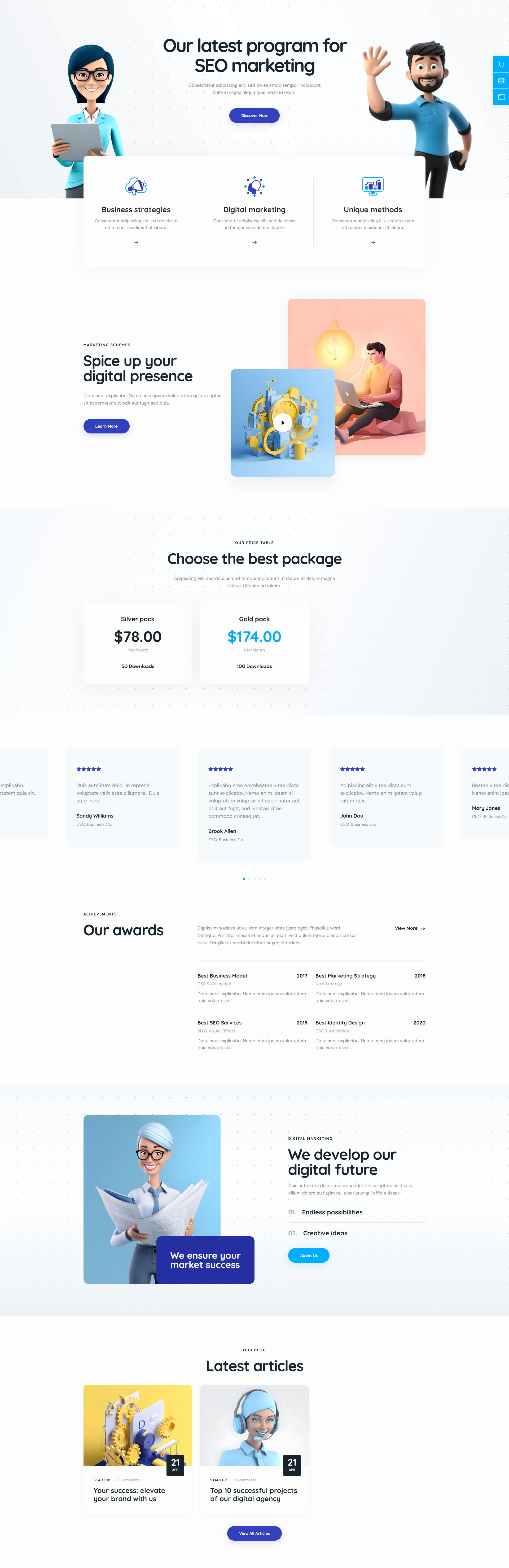 Modern Digital Marketing Agency Website