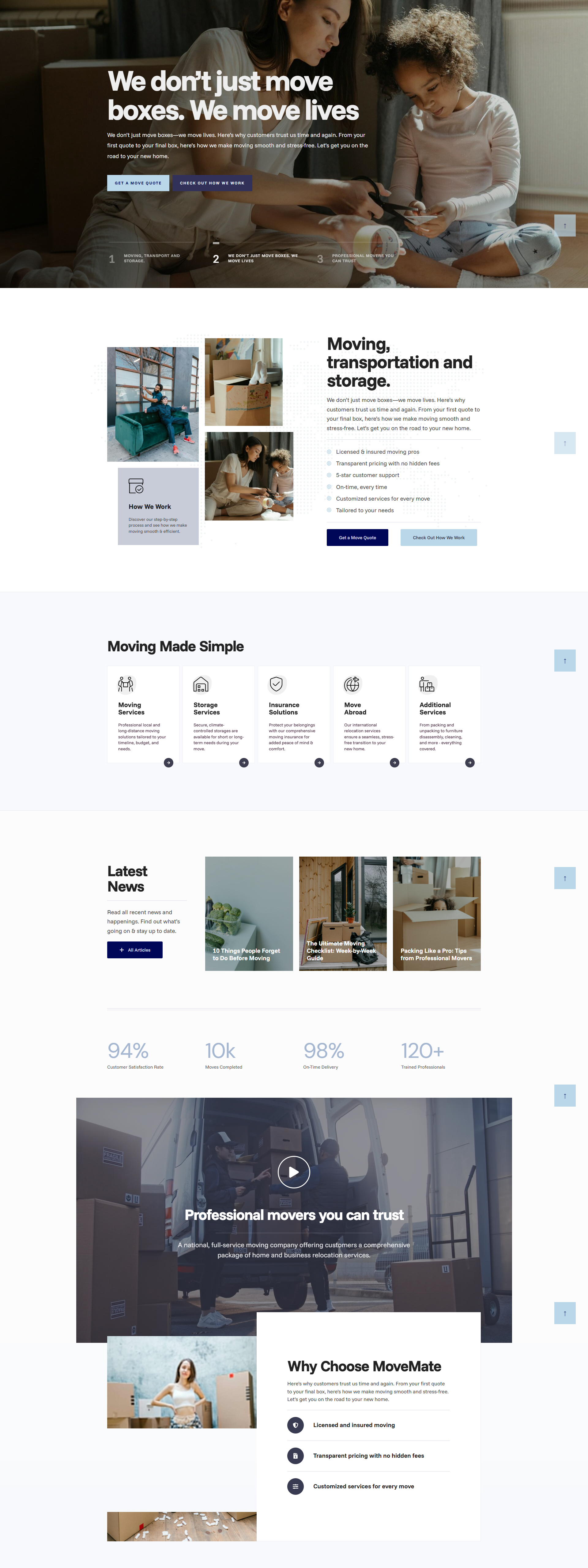 Professional Moving and Relocation Service Website