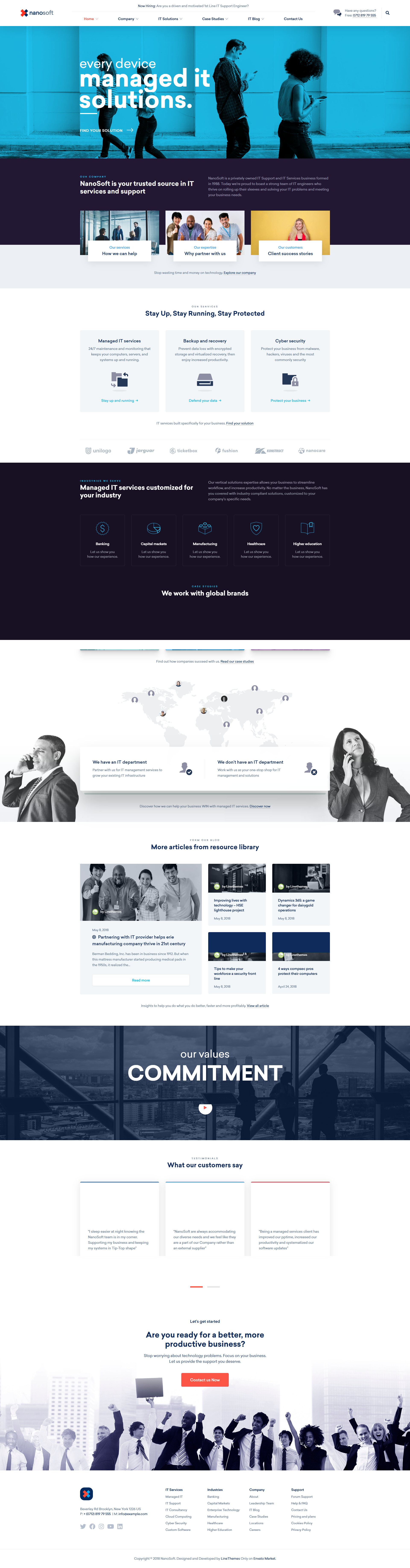 Managed IT Services & Consulting Company Website